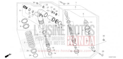REAR CUSHION CRF250RXP de 2023